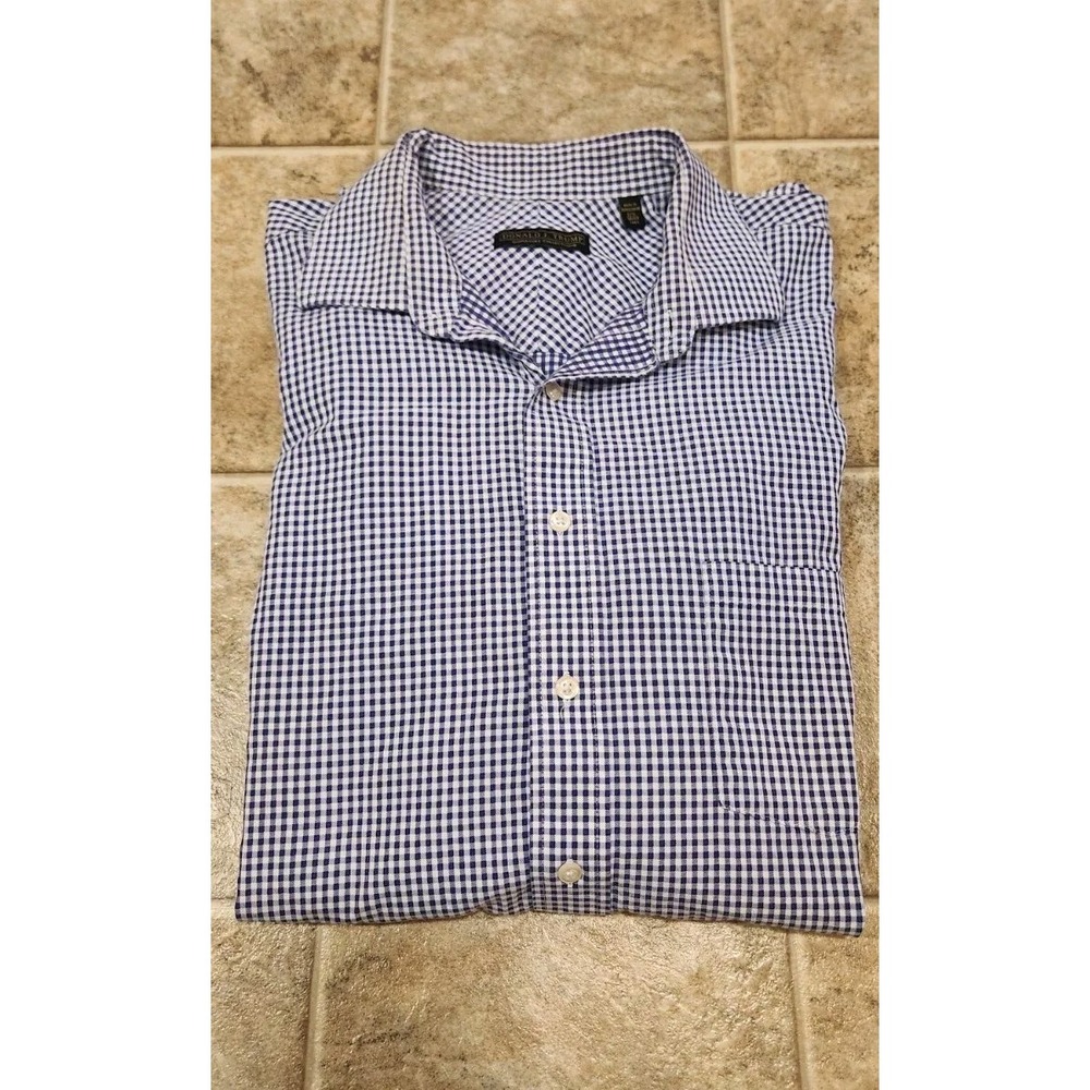 Donald J Trump Button Up Signature Collection Long Sleeve Shirt. 17.5 TALL. EUC‎